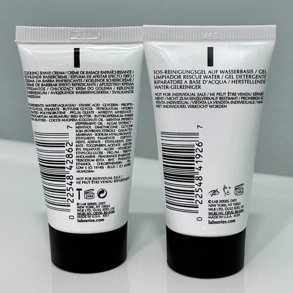 New Lab Series Cooling Shave Cream & Rescue Water Gel Cleanser Set~1 oz/30 ml - Picture 2 of 2